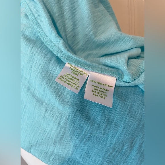 Lilly Pulitzer 100% Pima Cotton Ruffle V-Neck Halter Tank Top Women’s Small - Picture 11 of 12